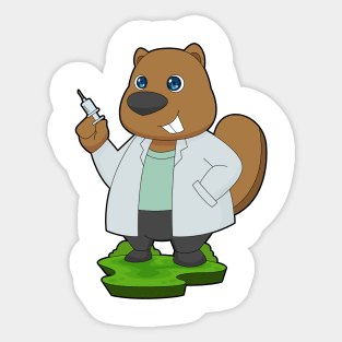 Beaver Doctor Syringe Sticker